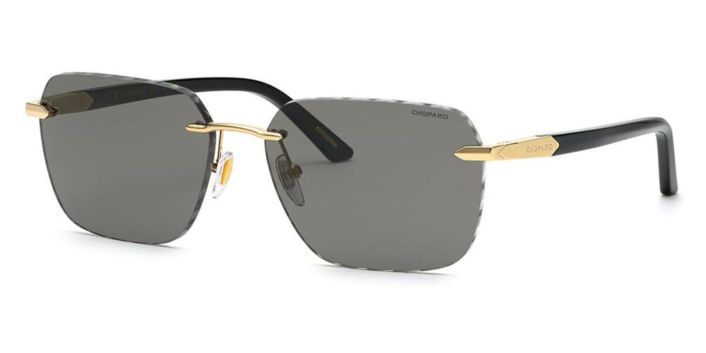 Chopard SCHG62 Grey Polarized Rimless Sunglasses